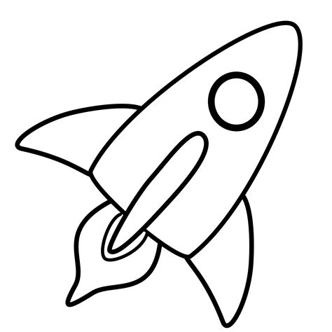 Space rocket clip art outline pics about space 2 image - Clipartix