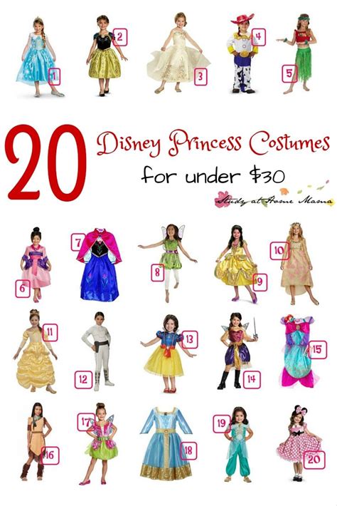 20 Disney Princess Costumes under $30 ⋆ Study at Home Mama | Disney ...