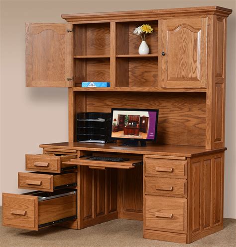 Wood Desk With Hutch - Northern Heritage Home Office Student Desk Hutch ...