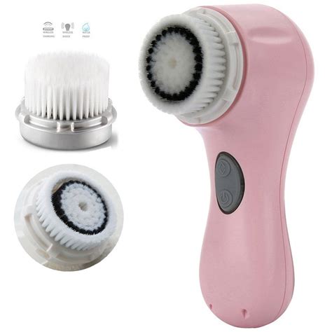 Facial Brush, Waterproof Facial Cleansing Brush, Face Scrubber with 4 ...