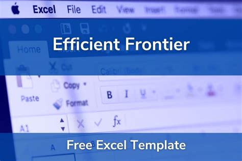 Efficient Frontier – Excel Template • 365 Financial Analyst