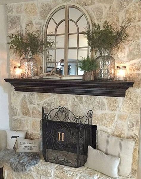 32 Stunning Fireplace Mantel Decor Ideas You Should Copy Now - HMDCRTN