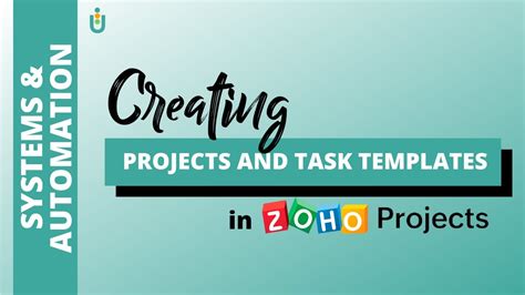 How to Customize Zoho Project Templates | SuccessFULL Solutions - YouTube