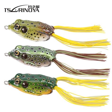 TSURINOYA 3Pcs Frog Fishing Bait 55mm 14g Soft Lure Life Like Jump Frog ...