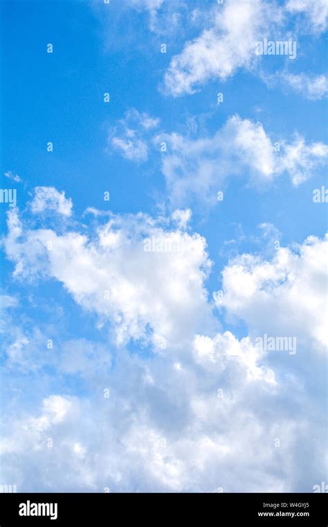 Blue sky background and fluffy white large cloud in sunny day Stock ...