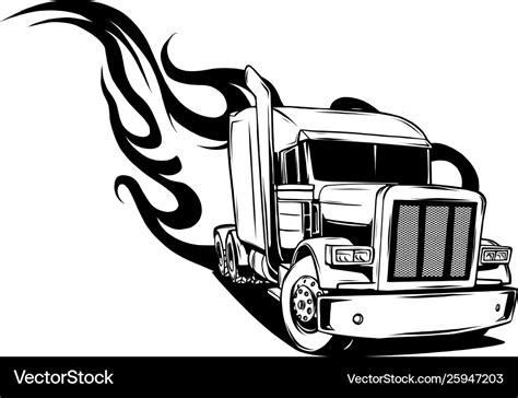 Truck Black And White Semi Truck Clipart Free Download Clip Art Clipart ...