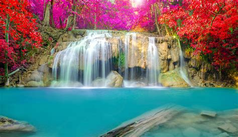 thailand, Parks, Waterfalls, Erawan, Waterfall, National, Park, Nature ...