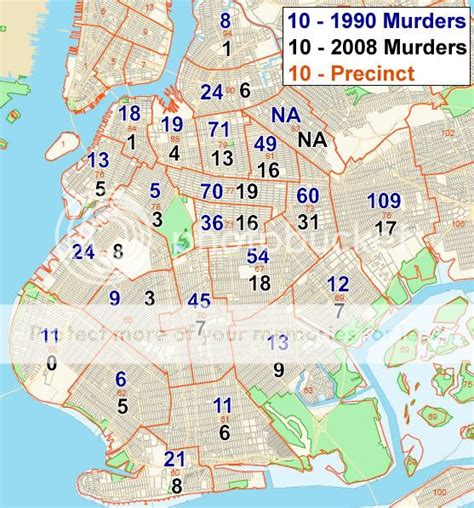 New York City - Homicides By Precinct - Comparison between 1990 and ...