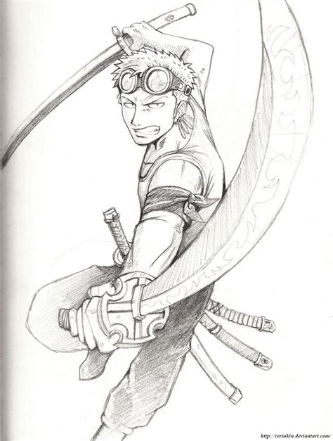 Zoro Sketch at PaintingValley.com | Explore collection of Zoro Sketch