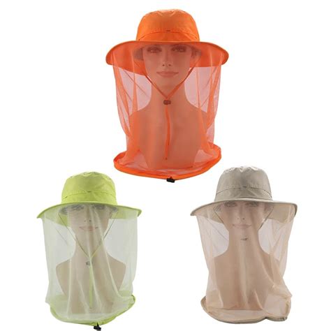 Fishing Bucket Hat Face Mask Sun Protective Anti mosquito Jungle ...