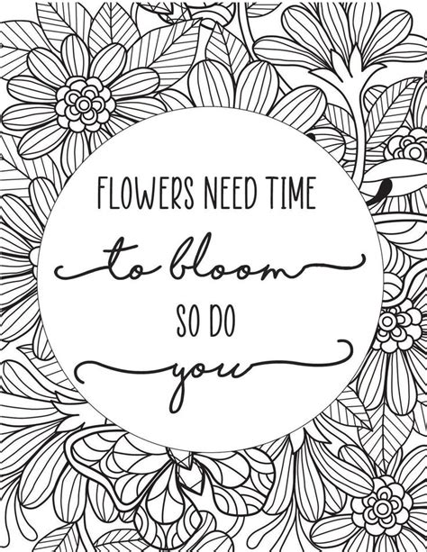 50 Best Printable Inspirational Quote Coloring Pages | Quote coloring ...