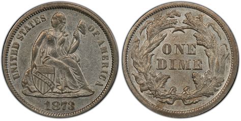 1873 10C Open 3, F-102 (Regular Strike) Liberty Seated Dime - PCGS ...