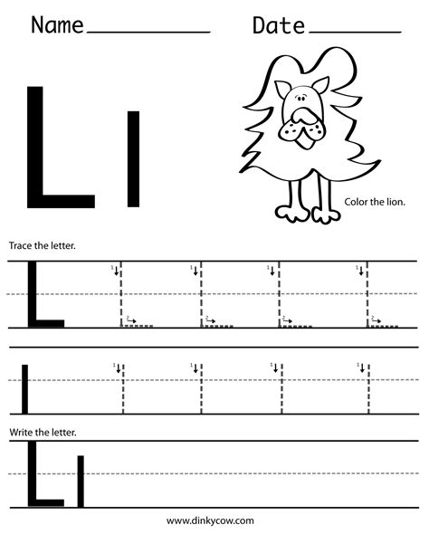 5 best images of printable letter l worksheets printable - letter l ...