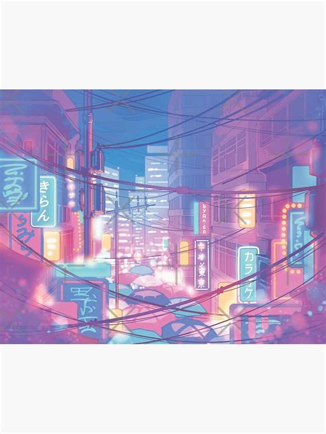 "The neon Tokyo streets (soft pastel colors)" Poster for Sale by ...