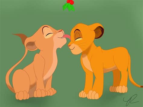 Under The Mistletoe Simba Et Nala, Simba Lion, Lion King 1 1/2 ...