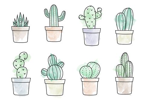 Cactus Drawing Outline at PaintingValley.com | Explore collection of ...