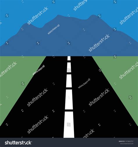 Highway Road Mountain Background Cartoon Vector Stock Vector (Royalty ...