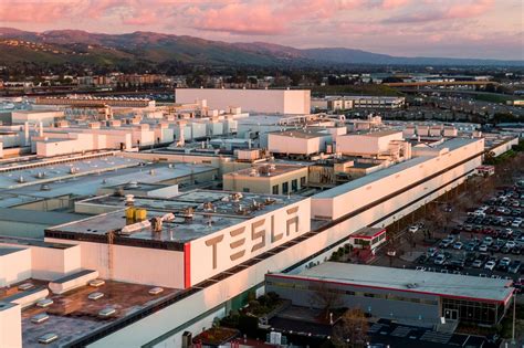 Machine catches fire at Tesla factory in California