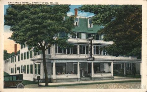 Exchange Hotel Farmington, ME Postcard