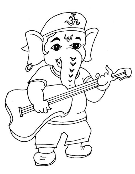 Ganesh Coloring Pages For Kids at GetColorings.com | Free printable ...