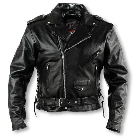 Men's Regular Interstate Leather Motorcycle Jacket, Black - 20936 ...