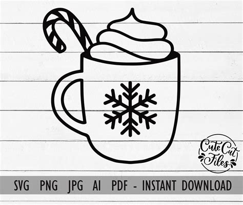 Hot cocoa svg png hot cocoa outline svg hot chocolate svg hot chocolate ...