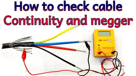 Megger and continuity test of cable, How to check cable - YouTube