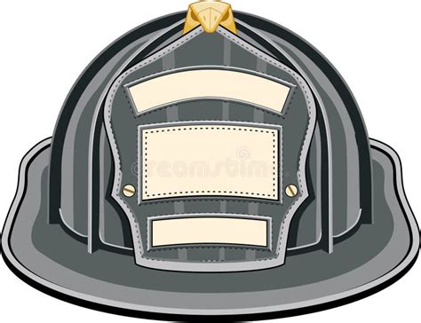 Firefighter Helmet Black stock illustration. Illustration of badge ...