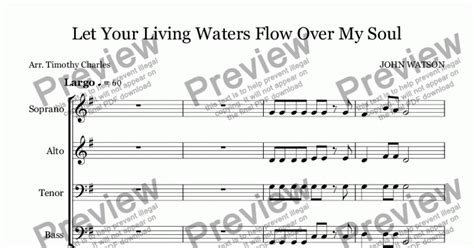 Let Your Living Waters Flow Over My Soul - Download Sheet Music PDF