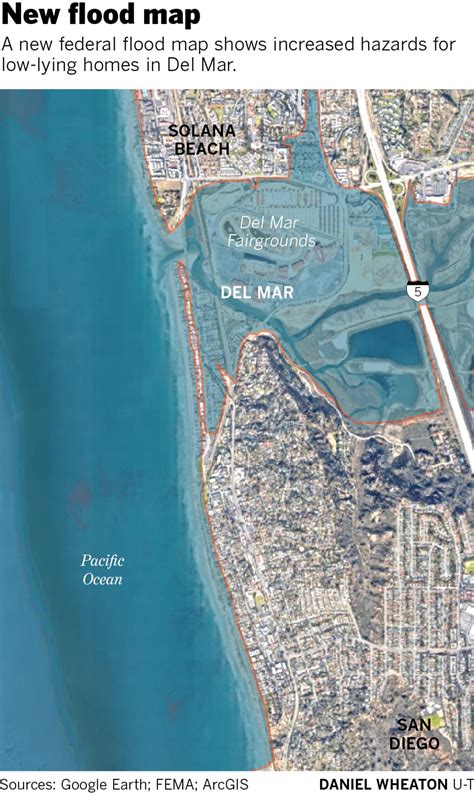 New federal map shows increased danger of flooding in Del Mar - The San ...