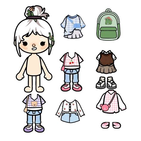 Toca boca clothes | Kleurplaten, Schattig, Papier