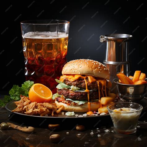 Premium Photo | Tasty and big burger menu