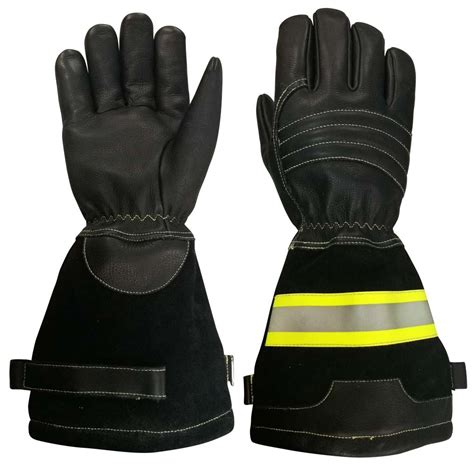 EN659 Structural Firefighting Gloves Long Cuff With Reflective Tape