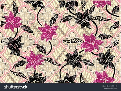 Indonesian Batik Motifs Very Distinctive Patterns Stock Vector (Royalty ...