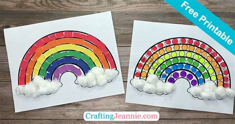 Free Printable Rainbow Template - Crafting Jeannie