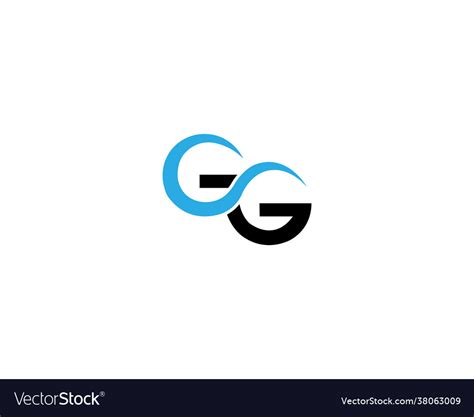 Letter gg icon logo template Royalty Free Vector Image