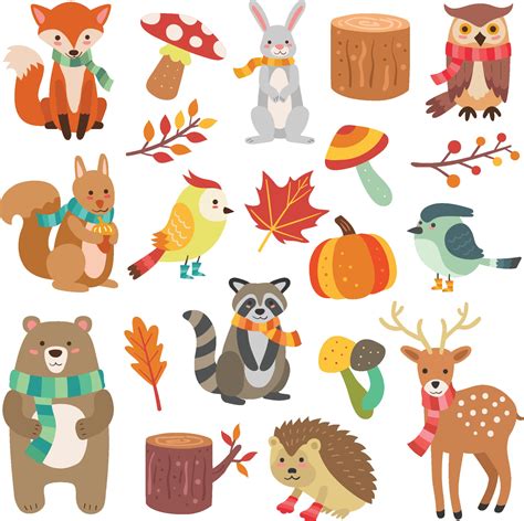 Autumn Animals Vector Art, Icons, and Graphics for Free Download