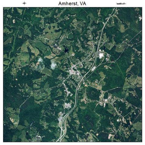 Aerial Photography Map of Amherst, VA Virginia