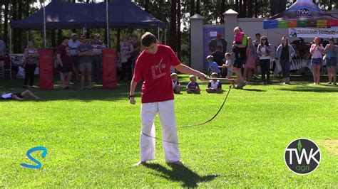 Wittenberg Farmers Market '18 - Whip cracking competition - YouTube