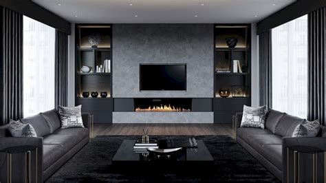 70 Light & Grey Living Room Colous Scheme Decor Ideas | Black living ...