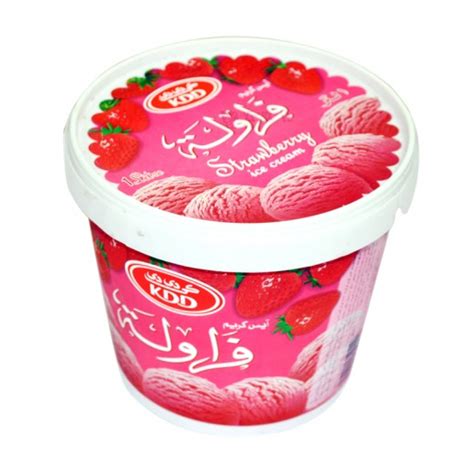 Buy KDD Strawberry Ice cream 1 ltr | توصيل Taw9eel.com