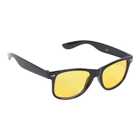 Buy Dervin Black Frame Yellow Lens Men Women Rectangular Sunglasses for ...