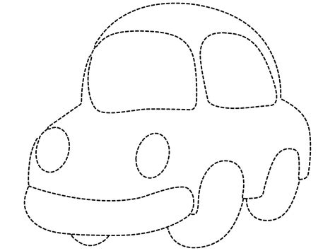 Toy Car Tracing Worksheet coloring page - Download, Print or Color ...