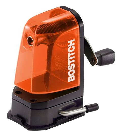 Multi-Mount Manual Pencil Sharpener, Orange | Bostith Office