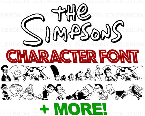 The Simpsons Character Font Simpsons SVG The Simpsons | Etsy