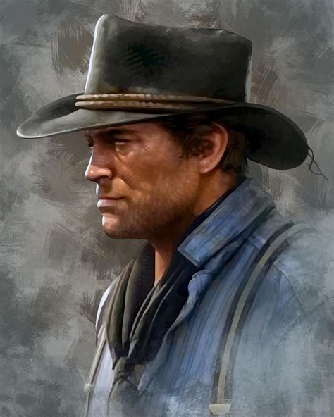 #RDR2 #fanart: “Portrait of Arthur Morgan (Red Dead Redemption 2)” – By ...