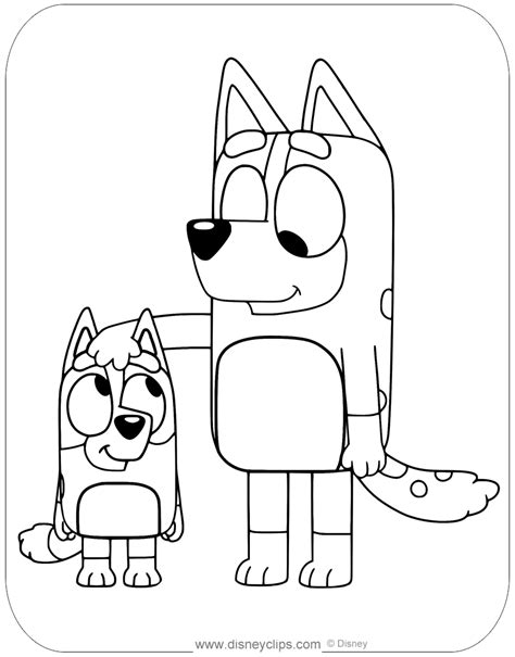 Free Printable Bluey Coloring Pages in PDF | Disneyclips.com