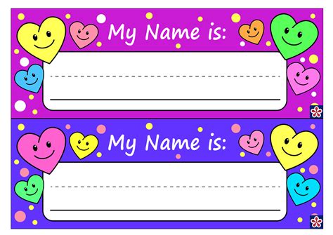 Preschool Name Tags Free Printable - PRINTABLE TEMPLATES