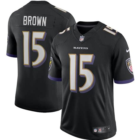 Baltimore Ravens Marquise Brown Black Youth Jersey | Baltimore Sports Store