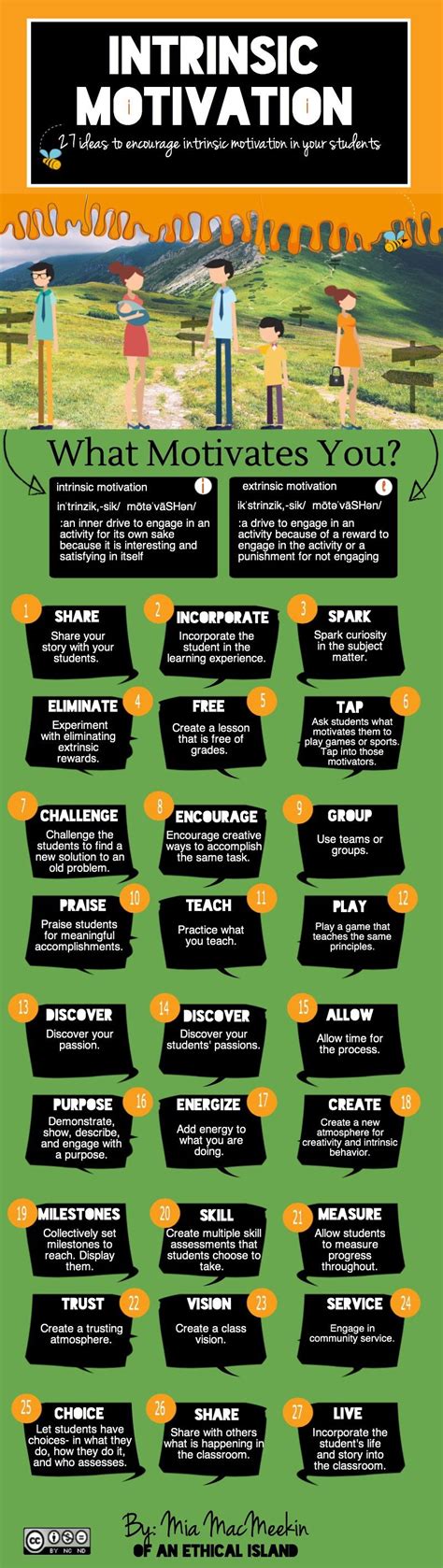 Infographic, Ideas to Encourage Intrinsic Motivation | Student ...